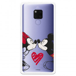 Funda para Huawei Mate 20 X Oficial de Disney Mickey y Minnie Beso - Clásicos Disney