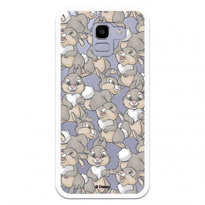 Funda para Samsung Galaxy J6 2018 Oficial de Disney Tambor Patrones - Bambi