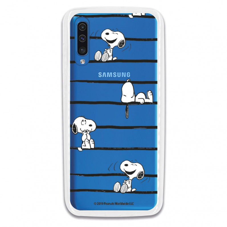 Funda para Samsung Galaxy A70 Oficial de Peanuts Snoopy rayas - Snoopy