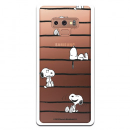 Funda para Samsung Galaxy Note 9 Oficial de Peanuts Snoopy rayas - Snoopy