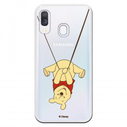 Funda para Samsung Galaxy A40 Oficial de Disney Winnie  Columpio - Winnie The Pooh
