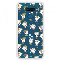 Funda para LG K50S Oficial de Disney Chip Potts Siluetas - La Bella y la Bestia