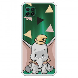 Funda para Huawei P40 Lite Oficial de Disney Dumbo Silueta Transparente - Dumbo