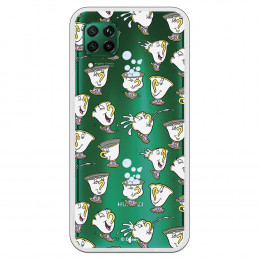 Funda para Huawei P40 Lite Oficial de Disney Chip Potts Siluetas - La Bella y la Bestia