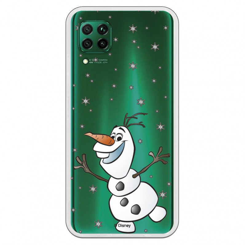 Funda para Huawei P40 Lite Oficial de Disney Olaf Transparente - Frozen