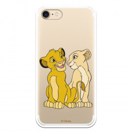 Carcasa Oficial Disney Simba y Nala transparente para iPhone 7 - El Rey León- La Casa de las Carcasas