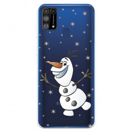 Funda para Samsung Galaxy M31 Oficial de Disney Olaf Transparente - Frozen