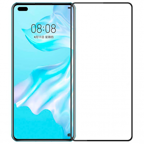 Pełne czarne szkło hartowane do Huawei P40