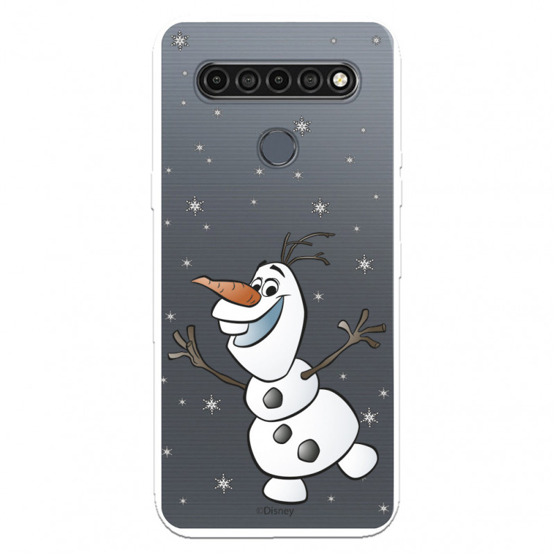 Funda para LG K61 Oficial de Disney Olaf Transparente - Frozen