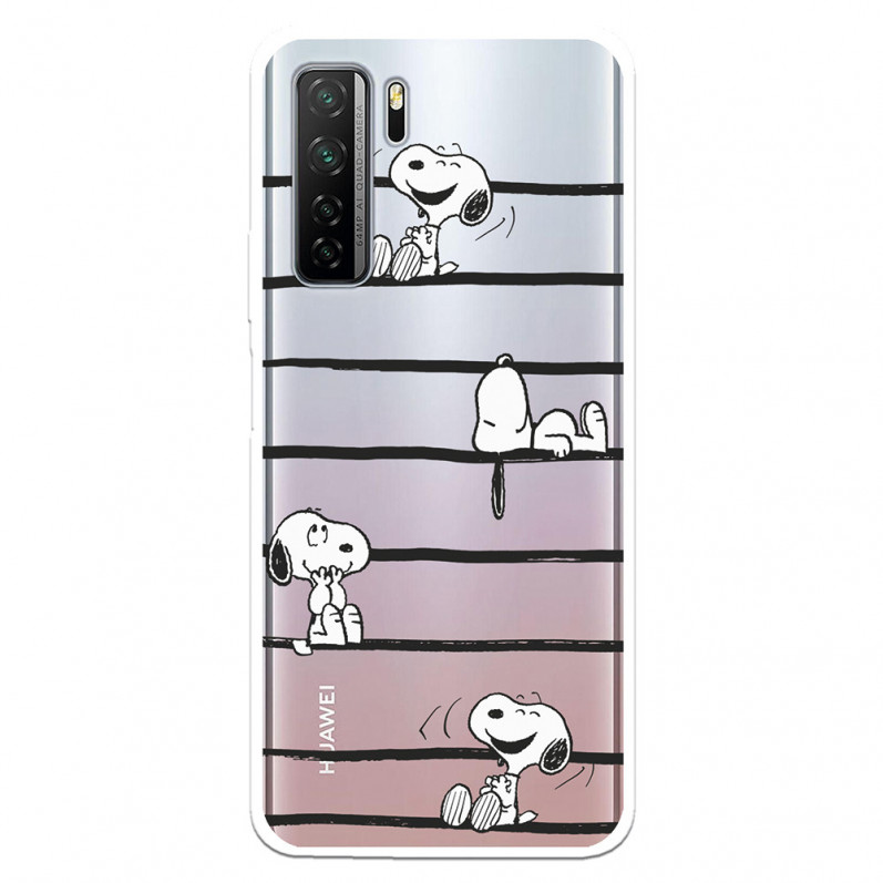 Funda para Huawei P40 Lite 5G Oficial de Peanuts Snoopy rayas - Snoopy