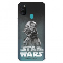 Funda para Samsung Galaxy M21 Oficial de Star Wars Darth Vader Fondo negro - Star Wars