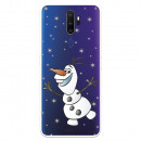 Funda para Oppo A5 2020 Oficial de Disney Olaf Transparente - Frozen