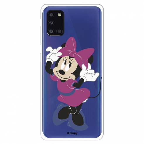 Funda para Samsung Galaxy A31 Oficial de Disney Minnie Rosa - Clásicos Disney