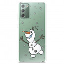 Funda para Samsung Galaxy Note 20 Oficial de Disney Olaf Transparente - Frozen