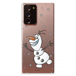 Funda para Samsung Galaxy Note 20 Ultra Oficial de Disney Olaf Transparente - Frozen