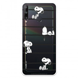 Funda para Huawei P40 Lite E Oficial de Peanuts Snoopy rayas - Snoopy