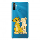 Funda para Realme 6i Oficial de Disney Simba y Nala Silueta - El Rey León