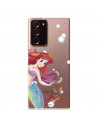 Funda para Samsung Galaxy Note 20 Plus Oficial de Disney Ariel y Sebastián Burbujas - La Sirenita