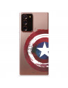 Funda para Samsung Galaxy Note 20 Plus Oficial de Marvel Capitán América Escudo Transparente - Marvel