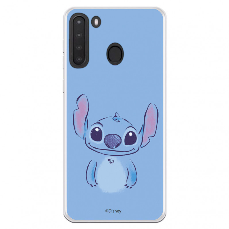 Funda para Samsung Galaxy A21 Oficial de Disney Stitch Azul - Lilo & Stitch