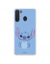 Funda para Samsung Galaxy A21 Oficial de Disney Stitch Azul - Lilo & Stitch