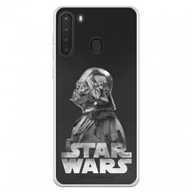 Funda para Samsung Galaxy A21 Oficial de Star Wars Darth Vader Fondo negro - Star Wars