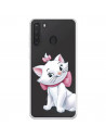 Funda para Samsung Galaxy A21 Oficial de Disney Marie Silueta - Los Aristogatos