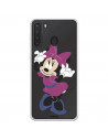 Funda para Samsung Galaxy A21 Oficial de Disney Minnie Rosa - Clásicos Disney