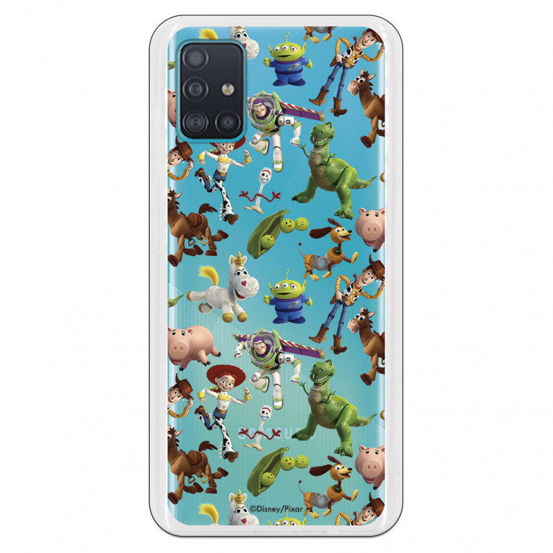 Funda para Samsung Galaxy A51 5G Oficial de Disney Muñecos Toy Story Siluetas - Toy Story