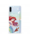 Funda para Samsung Galaxy A90 5G Oficial de Disney Ariel y Sebastián Burbujas - La Sirenita