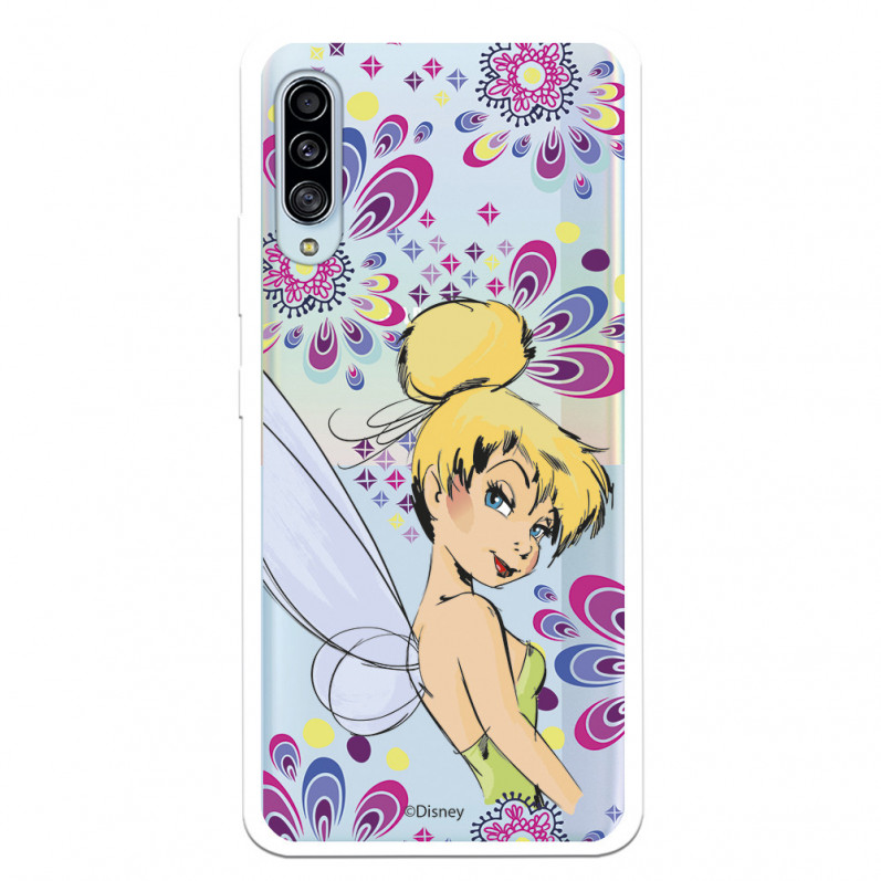 Funda para Samsung Galaxy A90 5G Oficial de Disney Campanilla Flores - Peter Pan