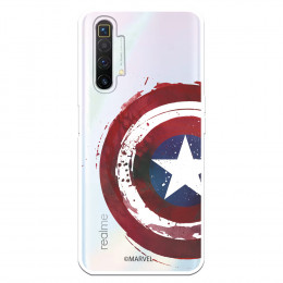 Funda para Realme X2 Oficial de Marvel Capitán América Escudo Transparente - Marvel