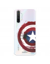 Funda para Realme X2 Oficial de Marvel Capitán América Escudo Transparente - Marvel