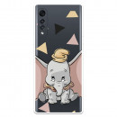 Funda para LG Velvet 5G Oficial de Disney Dumbo Silueta Transparente - Dumbo