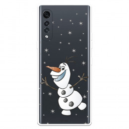 Funda para LG Velvet 5G Oficial de Disney Olaf Transparente - Frozen