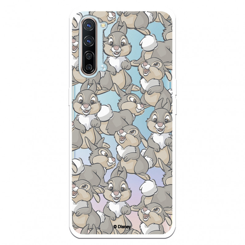 Funda para Oppo Reno 3 Oficial de Disney Tambor Patrones - Bambi