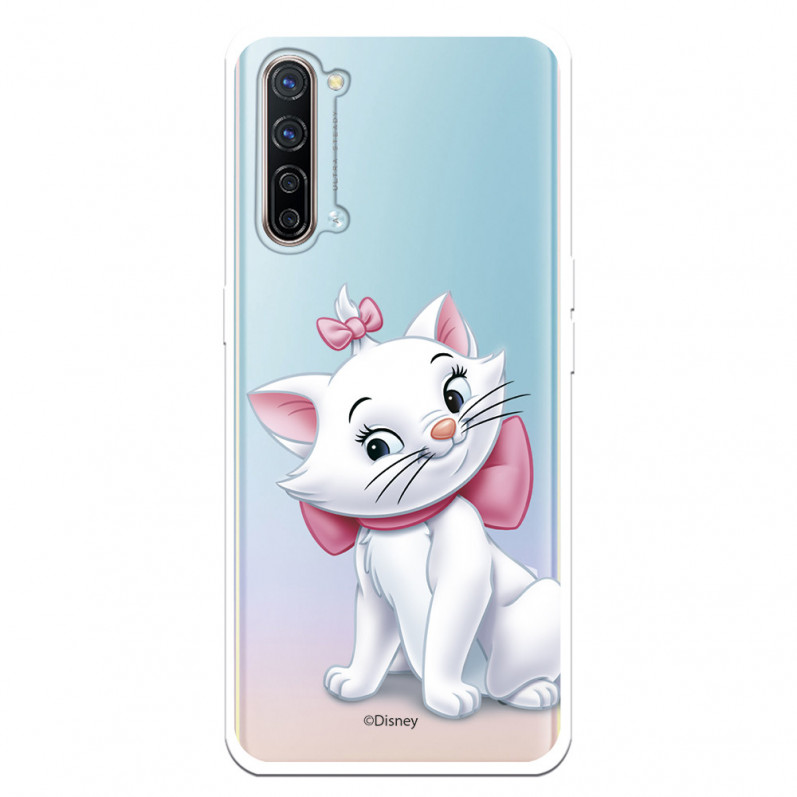 Funda para Oppo Reno 3 Oficial de Disney Marie Silueta - Los Aristogatos