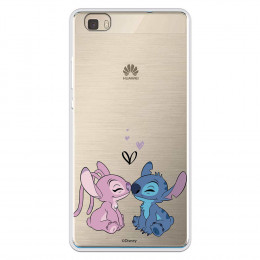 Funda para Huawei P8 Lite Oficial de Disney Angel & Stitch Beso - Lilo & Stitch