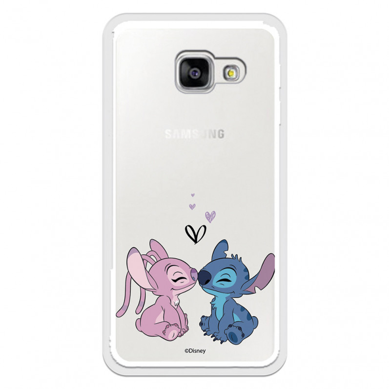 Funda para Samsung Galaxy A3 2016 Oficial de Disney Angel & Stitch Beso - Lilo & Stitch