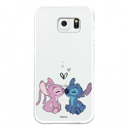 Funda para Samsung Galaxy S6 Edge Oficial de Disney Angel & Stitch Beso - Lilo & Stitch