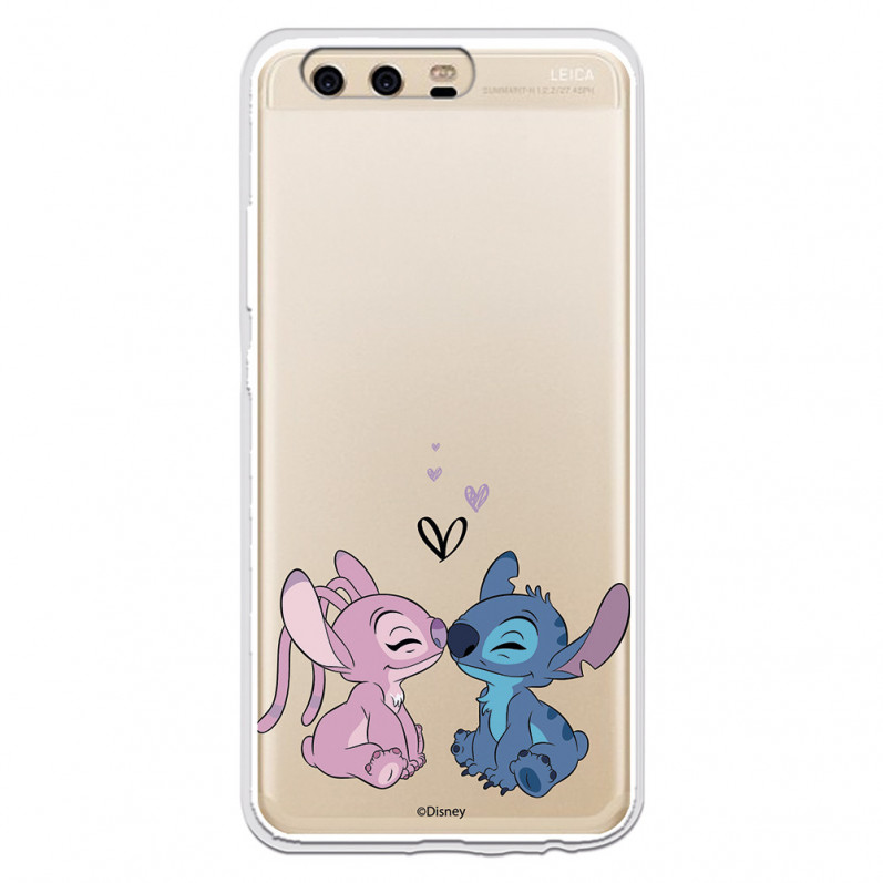 Funda para Huawei P10 Oficial de Disney Angel & Stitch Beso - Lilo & Stitch