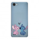 Funda para LG Q6 Oficial de Disney Angel & Stitch Beso - Lilo & Stitch