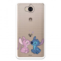 Funda para Huawei Y6 2017 Oficial de Disney Angel & Stitch Beso - Lilo & Stitch