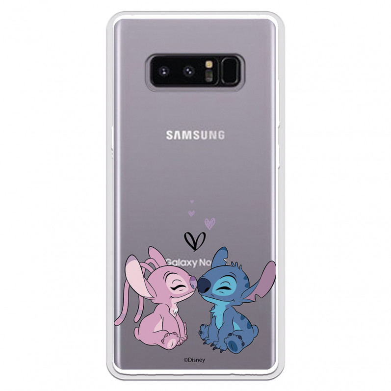 Funda para Samsung Galaxy Note 8 Oficial de Disney Angel & Stitch Beso - Lilo & Stitch