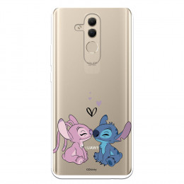 Funda para Huawei Mate 20 Lite Oficial de Disney Angel & Stitch Beso - Lilo & Stitch