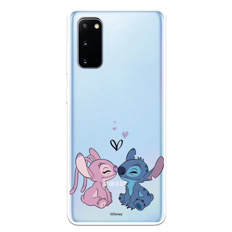 Funda para Samsung Galaxy S20 Oficial de Disney Angel & Stitch Beso - Lilo & Stitch