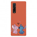 Funda para Oppo Find X2 Pro Oficial de Disney Angel & Stitch Beso - Lilo & Stitch