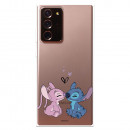 Funda para Samsung Galaxy Note 20 Ultra Oficial de Disney Angel & Stitch Beso - Lilo & Stitch