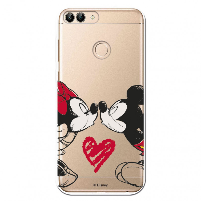 Carcasa Oficial Mikey Y Minnie Beso Clear para Huawei P Smart- La Casa de las Carcasas