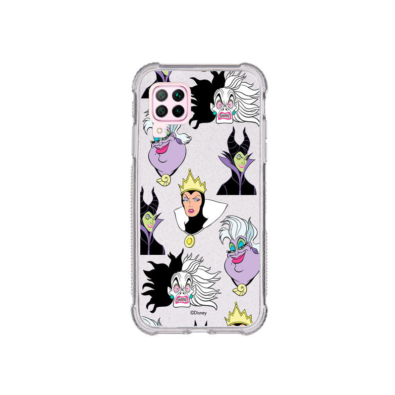 Funda Brillantina para Huawei P40 Lite Oficial de Disney Villanas Patrón - Villanas Disney